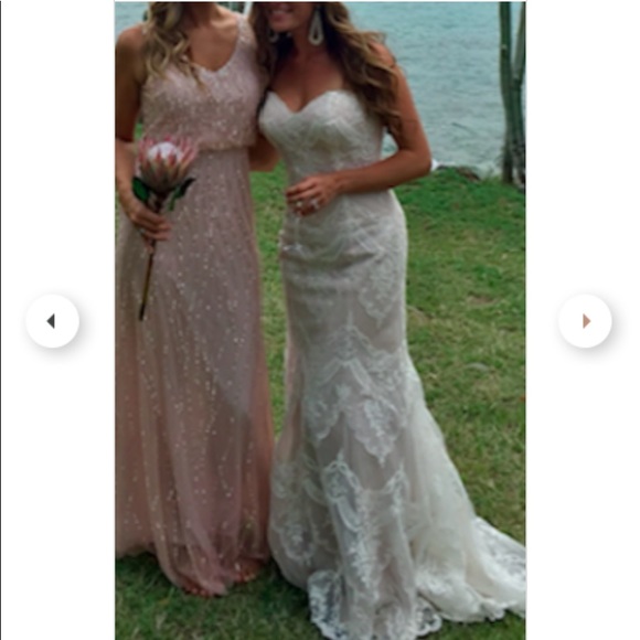 BHLDN Adrianna Papell Pink Brooklyn Dress maxi 2 - Picture 5 of 8